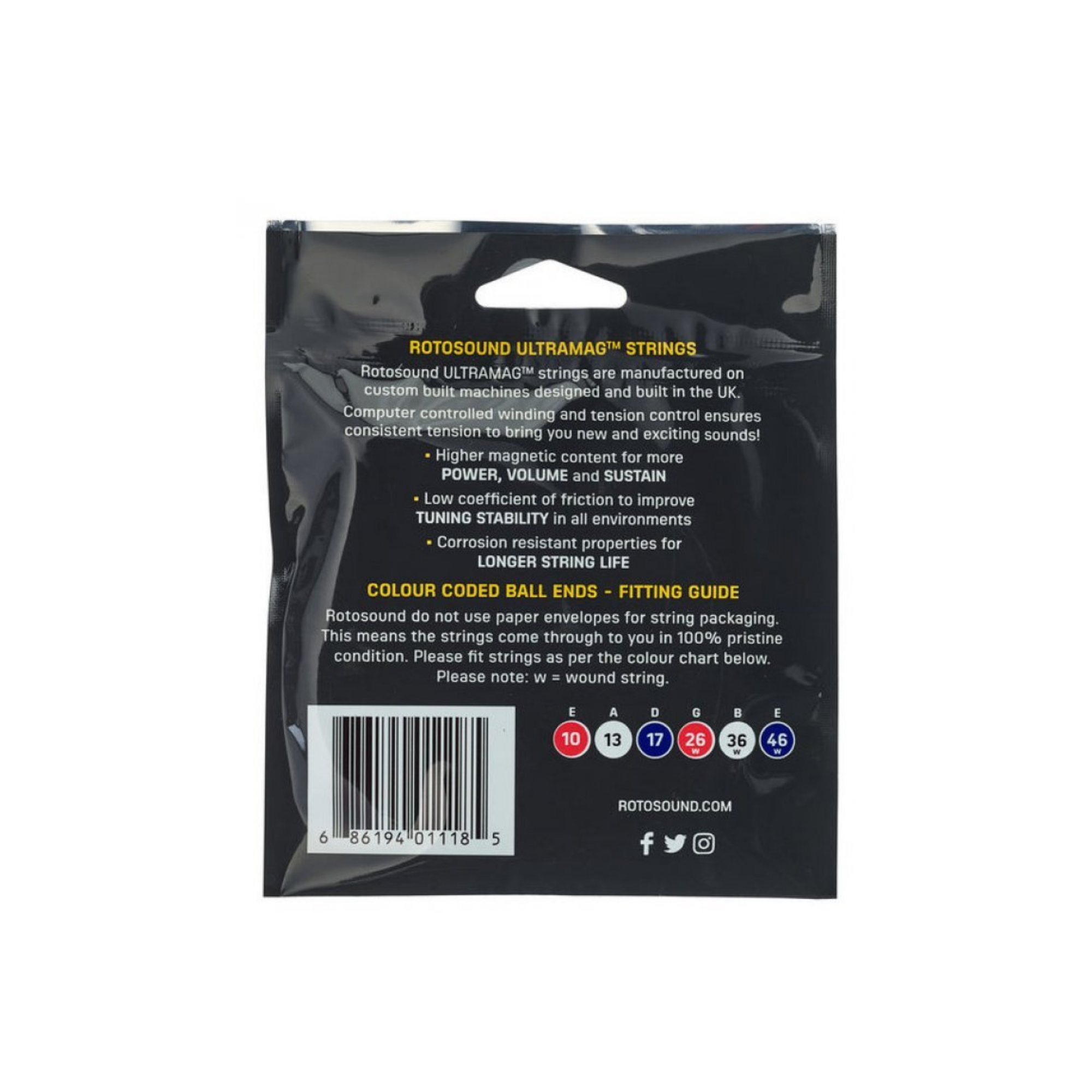 Rotosound Ultramag Regular Electric Guitar Strings